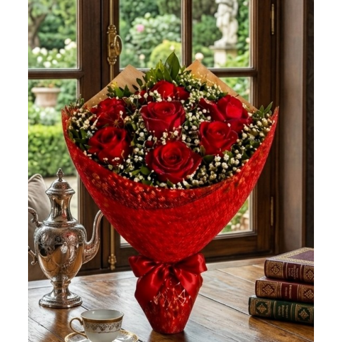 Buquê 7 Rosas vermelhas 