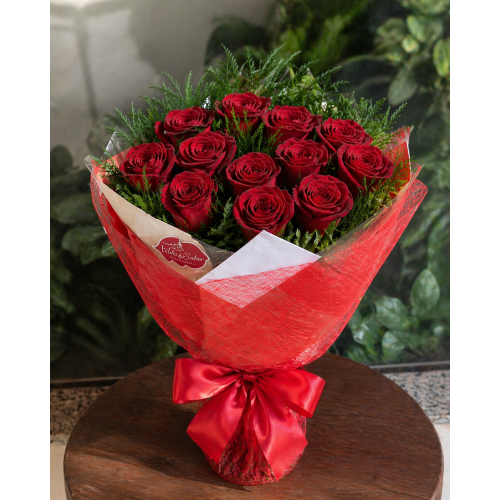 Buquê 12 Rosas Nacionais