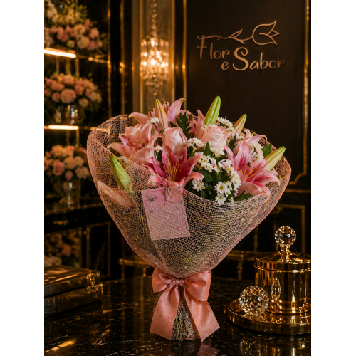 Buquê Lírios e Rosas 