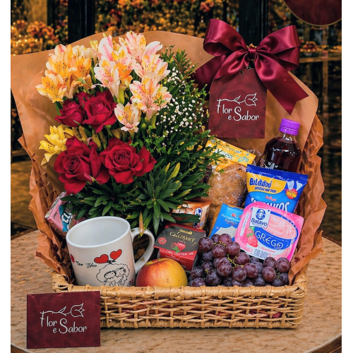 Cesta Sensação com Flores