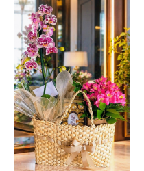 OrquÍdea na sacola de praia