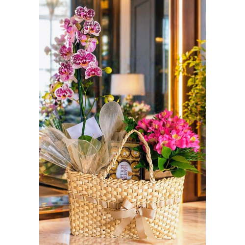 OrquÍdea na sacola de praia