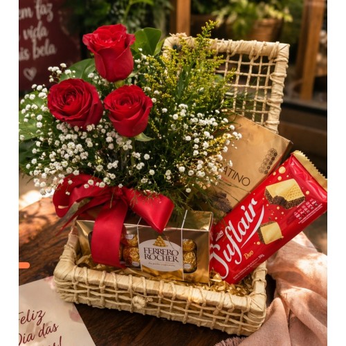 Bauzinho Rosas e Chocolates